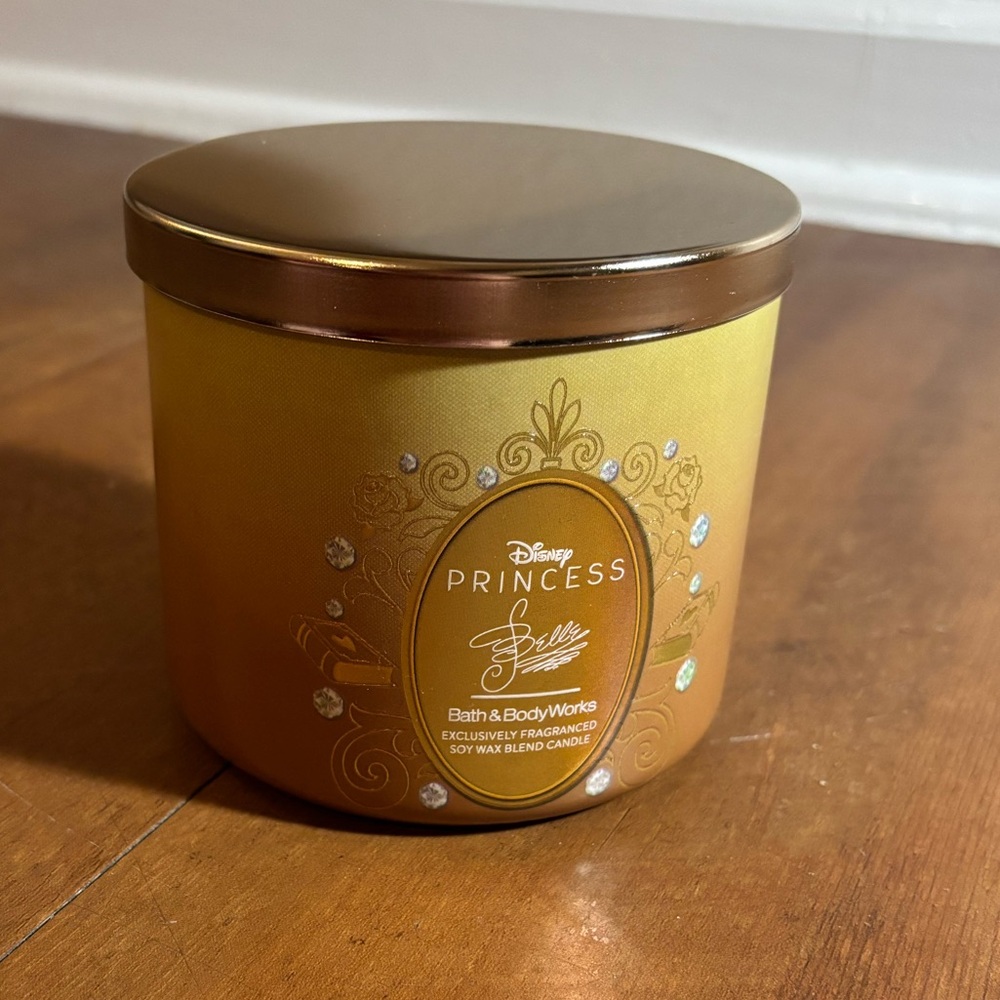 Disney Princess Bath and Body Works Belle 3-Wick Candle (Limited Edition)
